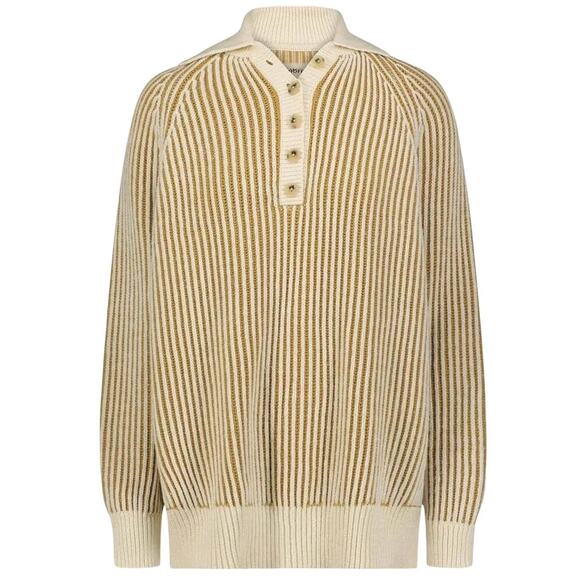 Mara Hoffman Size XS Juliana Sweater Cream & Raw Sienna Climate Beneficial Wool - Picture 2 of 16